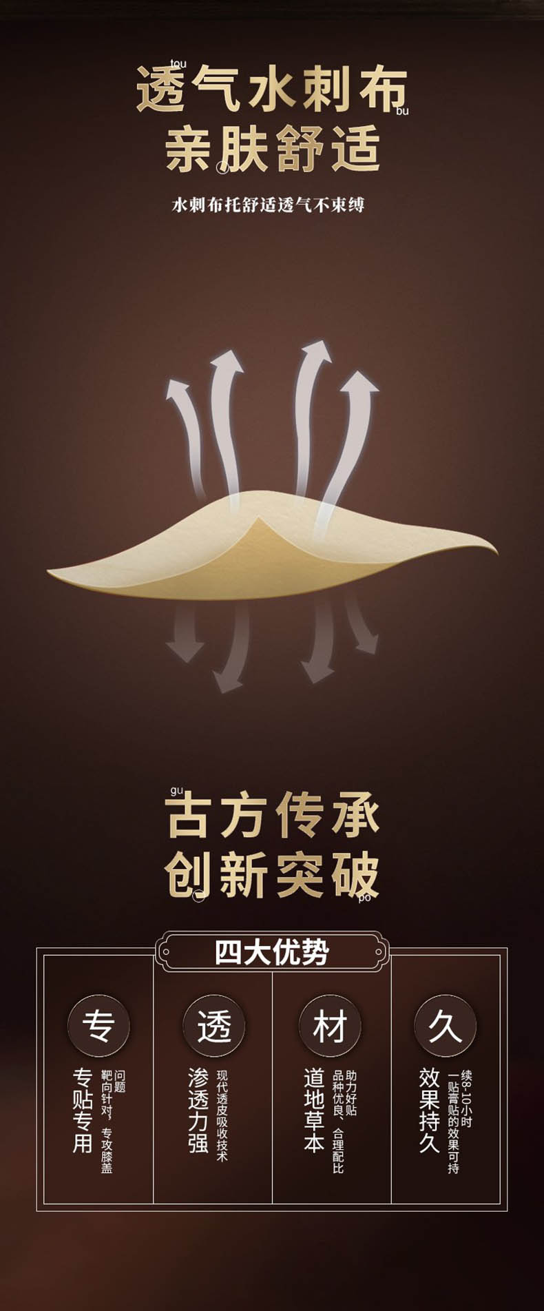 艾草膝蓋貼四大優勢，功效